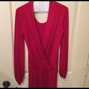 Red mini cocktail dress