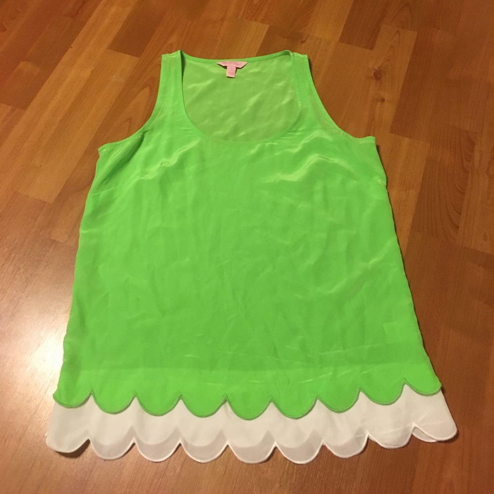 Green Scalloped Lilly Pulitzer Tank