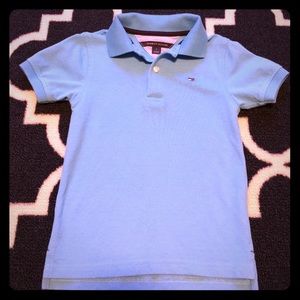 Sky Blue Boys Tommy Hilfiger polo shirt size 6