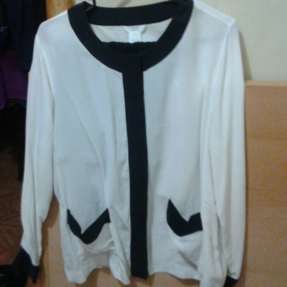 Beautiful black and sheer white shirt