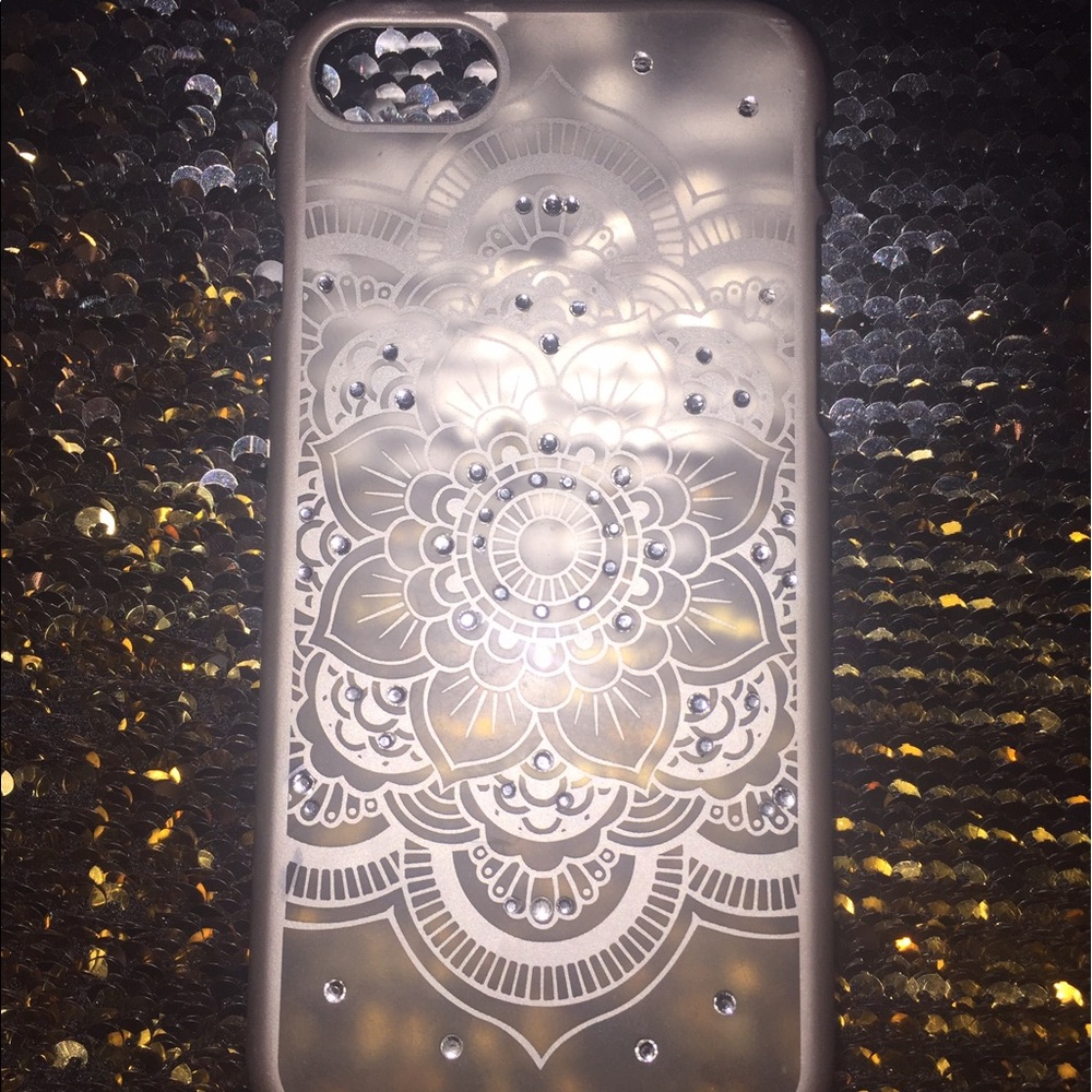 ✨IPhone 7 clear crystal mandala phone case✨