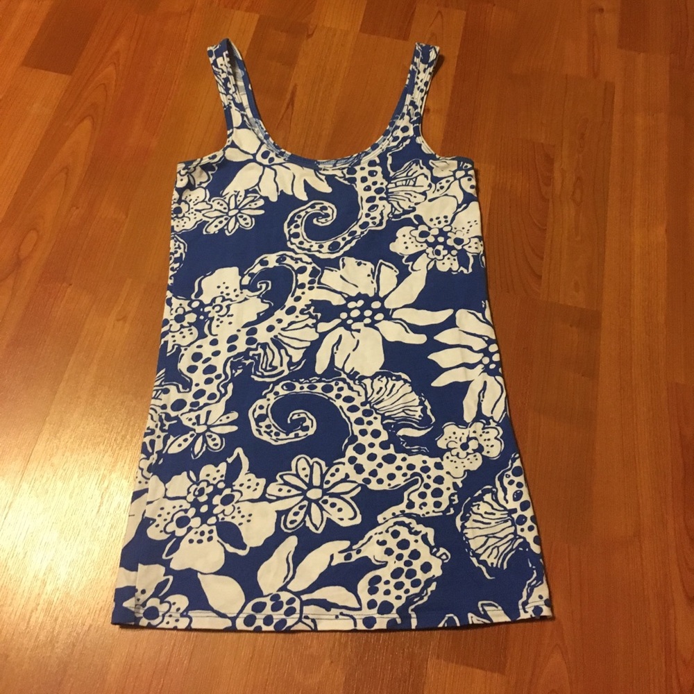 White and Blue Lilly Pulitzer Tank
