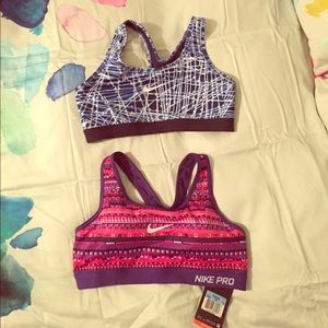 Two Nike sports bras