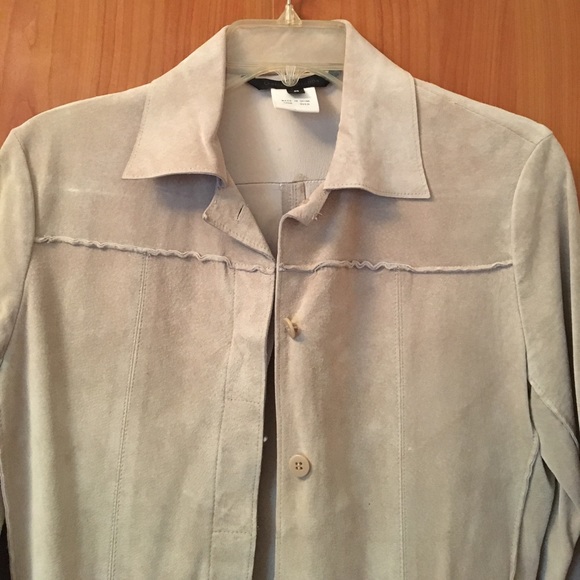 Guess Collection leather small cream long coat - Picture 2 of 6