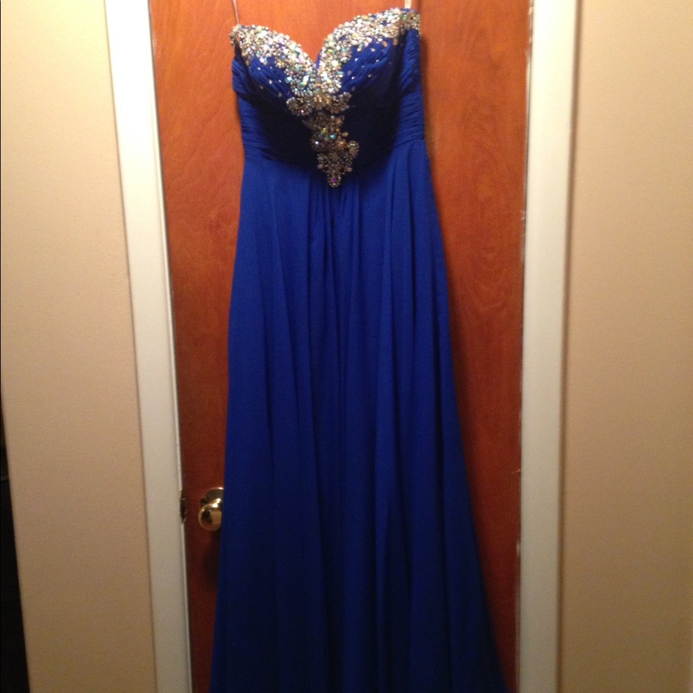 Royal Blue Prom Dress - Picture 2 of 4