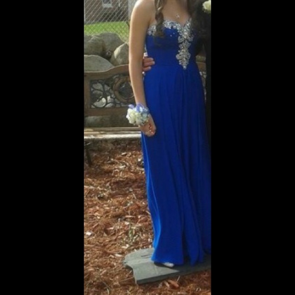 Royal Blue Prom Dress - Picture 3 of 4