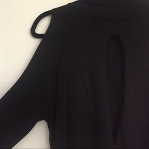 Nasty Gal off-shoulder turtleneck w/ keyhole slit
