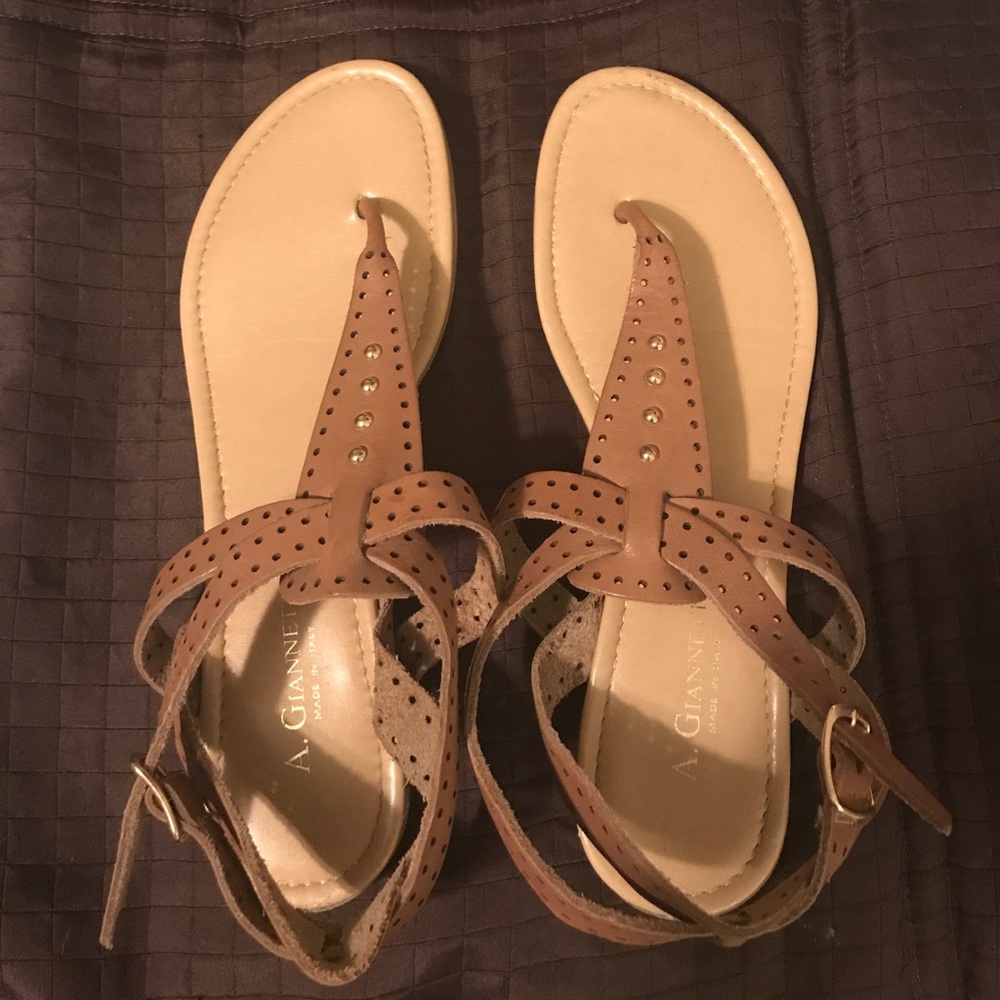A. Giannetti Leather Sandals