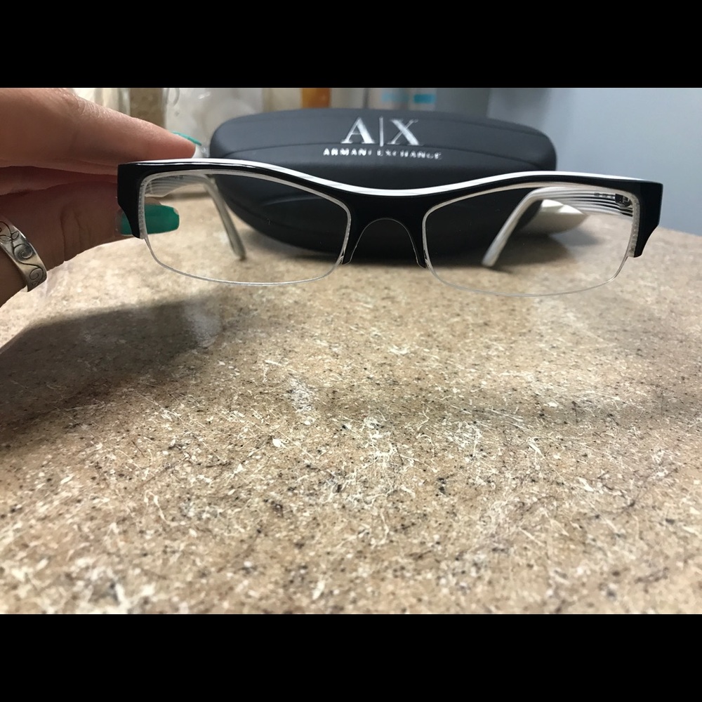 Armani Exchange Black & White Glasses