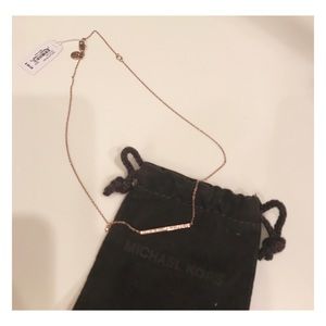 NEW! Michael Kors Rose Gold Bar Necklace