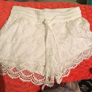White BOHO shorts