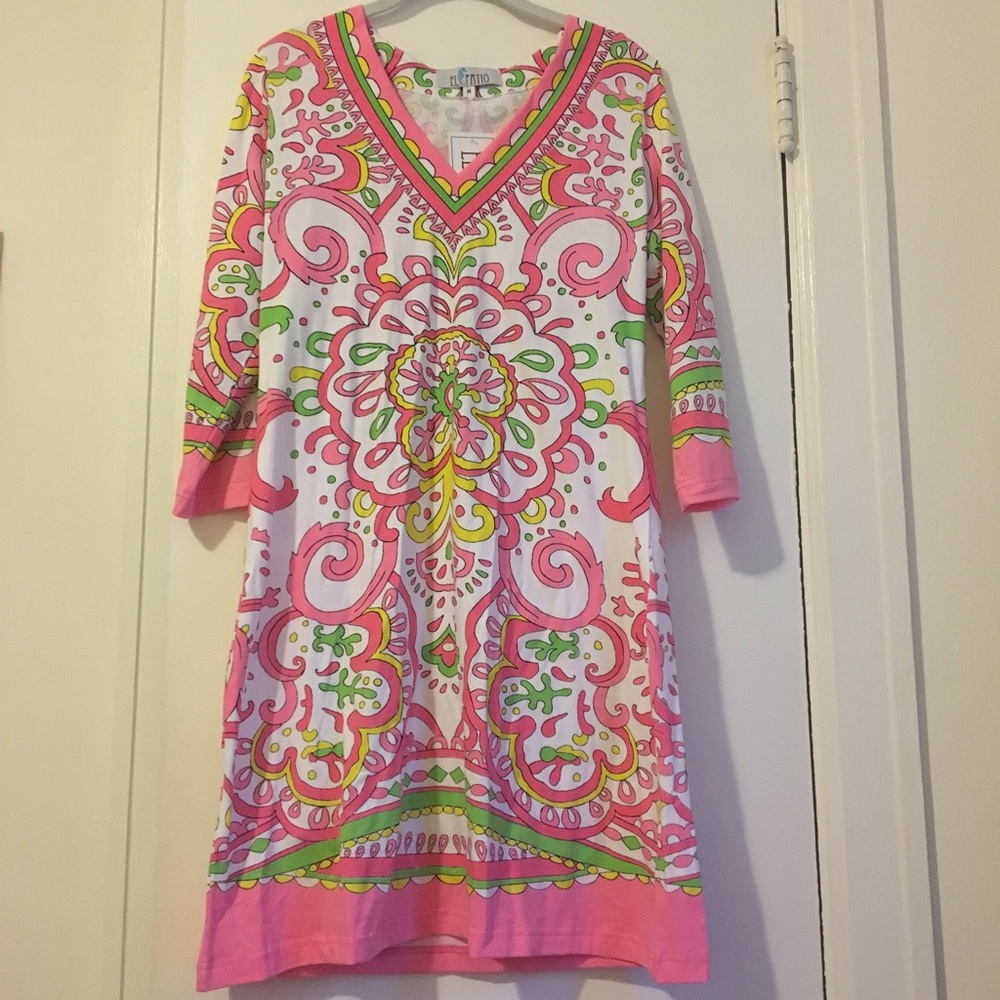 Cotton V Neck dress