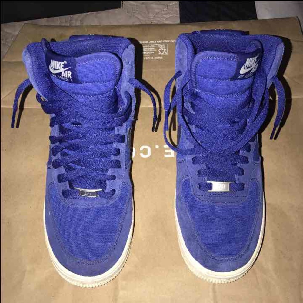 High Nike Air Force 1s (Royal Blue)