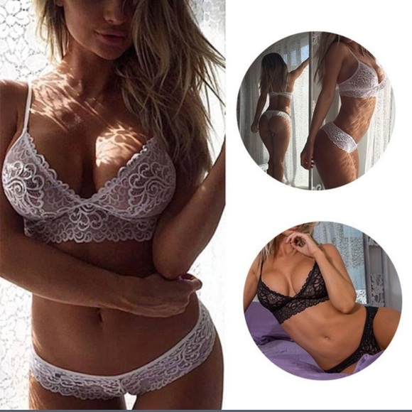 SOLD✨White lace bralette and panty set - Picture 4 of 4