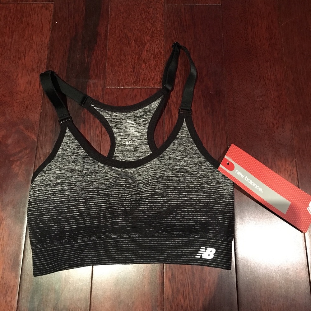 Black and grey sports bra