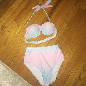 Mermaid ombré Swim wear size medium
