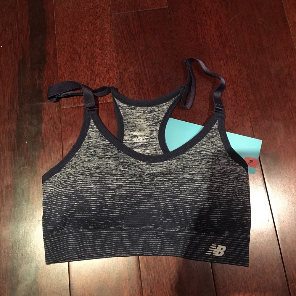 Black and grey sport bra