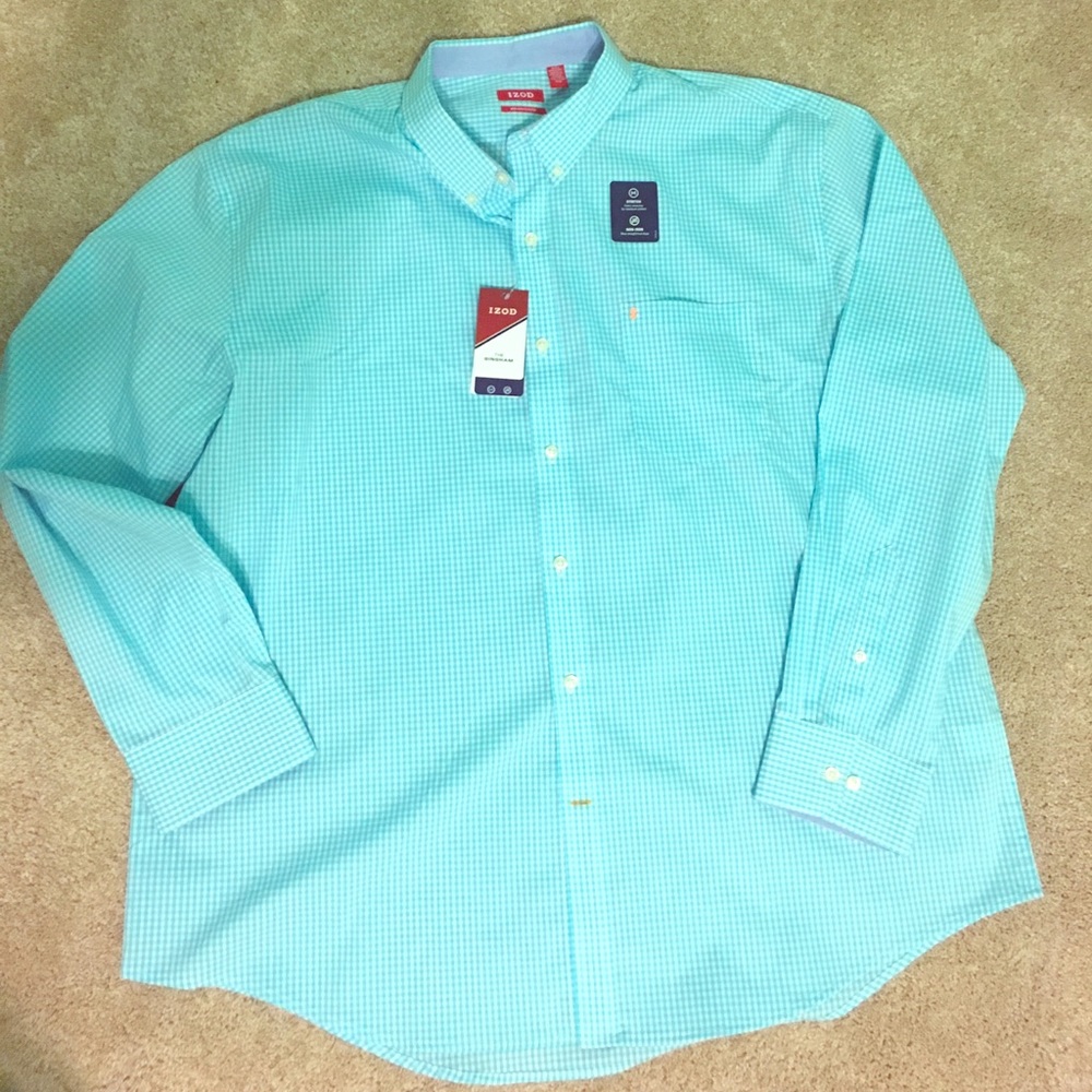 NWT Izod long sleeve button down shirt. 2xl
