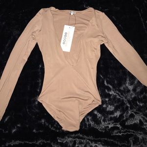 Oh Polly Tan Stretchy Bodysuit