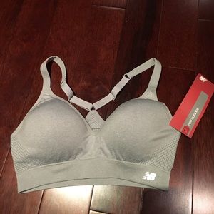 Silver sport bra with molded cups
