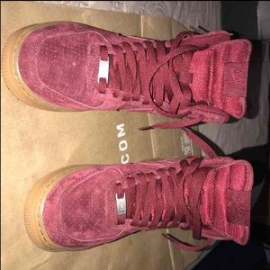 Suede Burgundy Air Force 1s