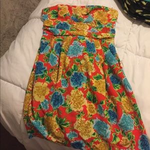 Forever21 strapless floral dress