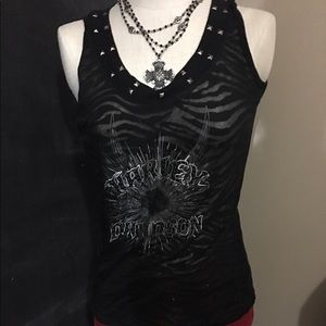 Harley Davidson burnout sleeveless shirt