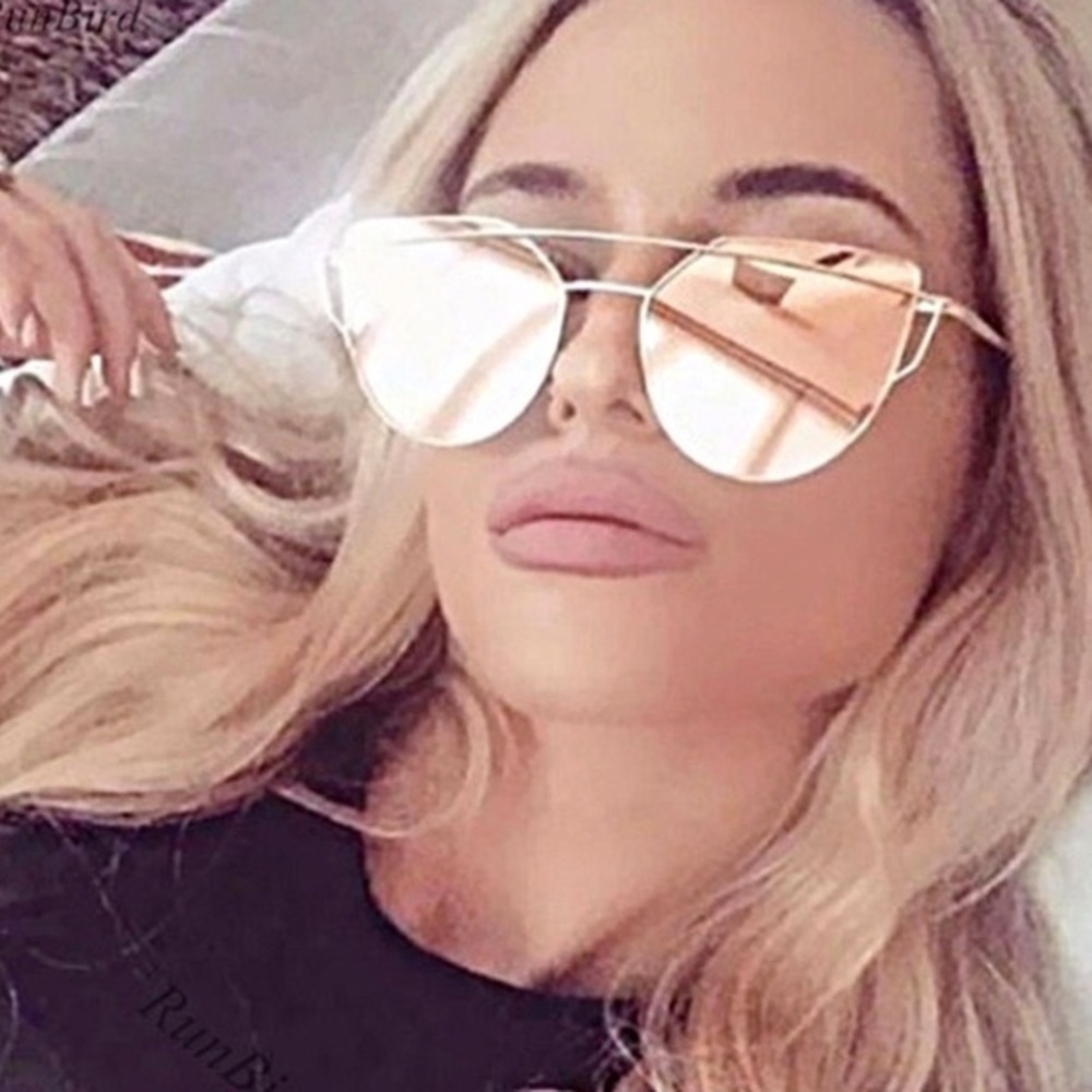 Cat eye rose gold sunglasses