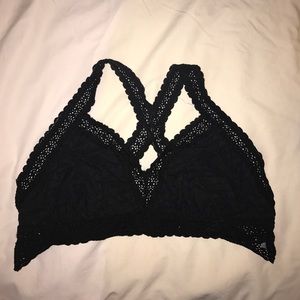 Black lace bralette