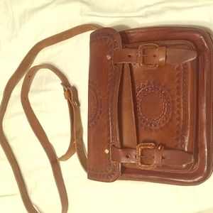 CLEARANCE! Stamped leather cross body bag!
