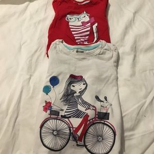 2 Gymboree long sleeved t-shirts.