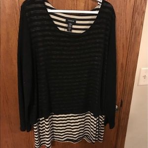 MUST GO! Long shirt with attached sweater