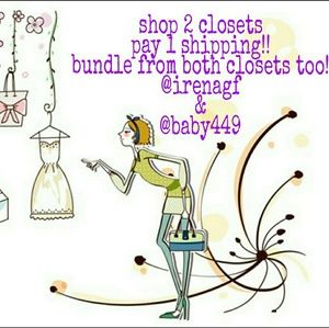 Shop 2 closets pay 1 shipping! & bundle up to save