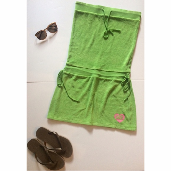[PINK] Green Bathing Suit Coverup - Picture 1 of 5