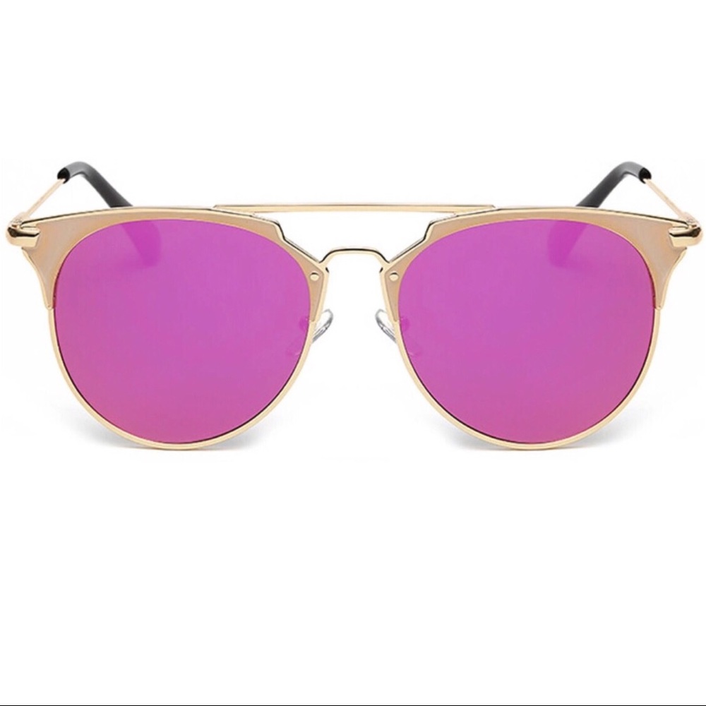 ✨HP✨Shayla- Flat Top Purple Mirrored Sunglasses - Picture 2 of 2
