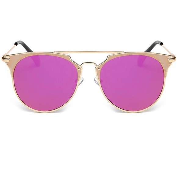 ✨HP✨Shayla- Flat Top Purple Mirrored Sunglasses - Picture 2 of 2