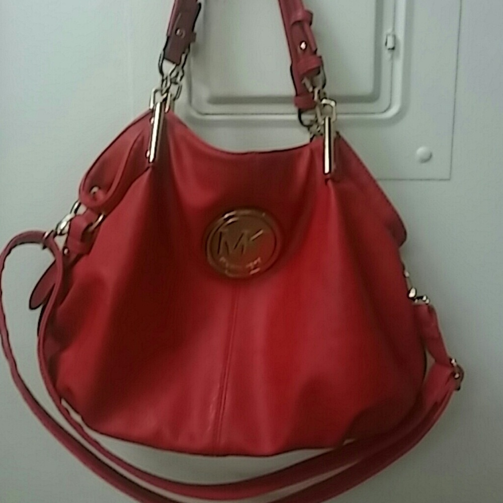 Michael Kors red sports purse