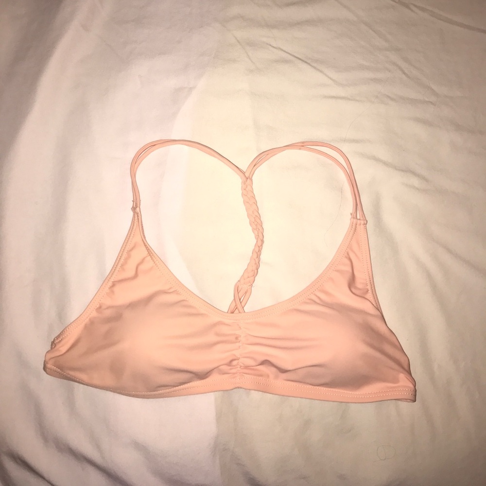 Pink braided bathing suit