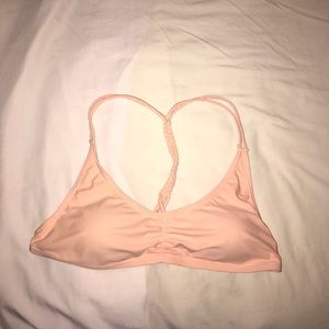 Pink braided bathing suit