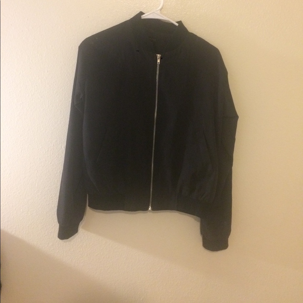 Black bomber jacket