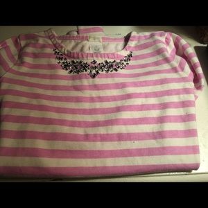 Long sleeve crewcuts shirt with jeweled collar