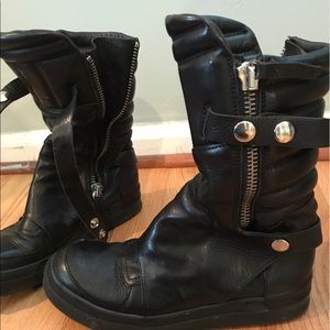Cinzia Araia 20mm Calfskin Zip Up Boots Rick Owens