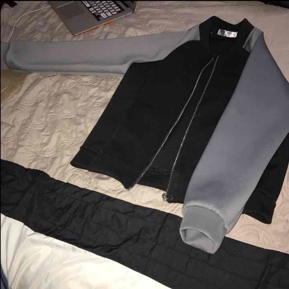 Gray and Black simple little jacket