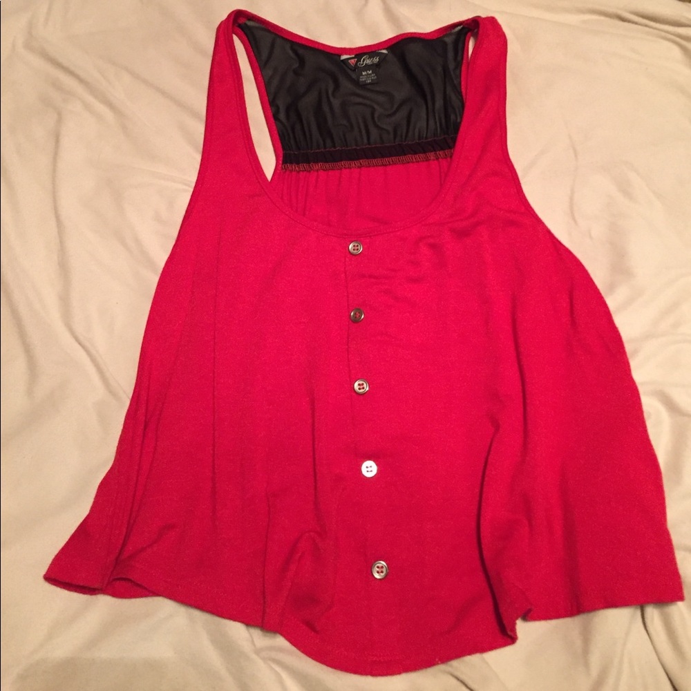 Guess red tank top