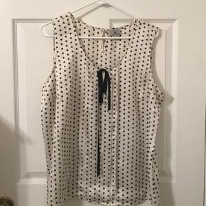 Polka dotted tank top