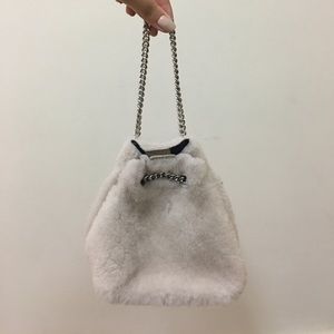 AllSaints Capital Bansho Sheepskin Pouch