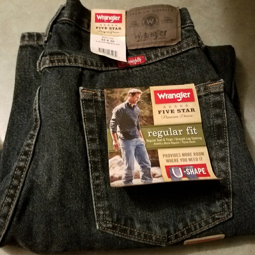 nwt wrangled men's jeans 34x30
