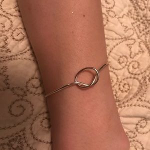 Hand made wire knot bracelet with "c" charm