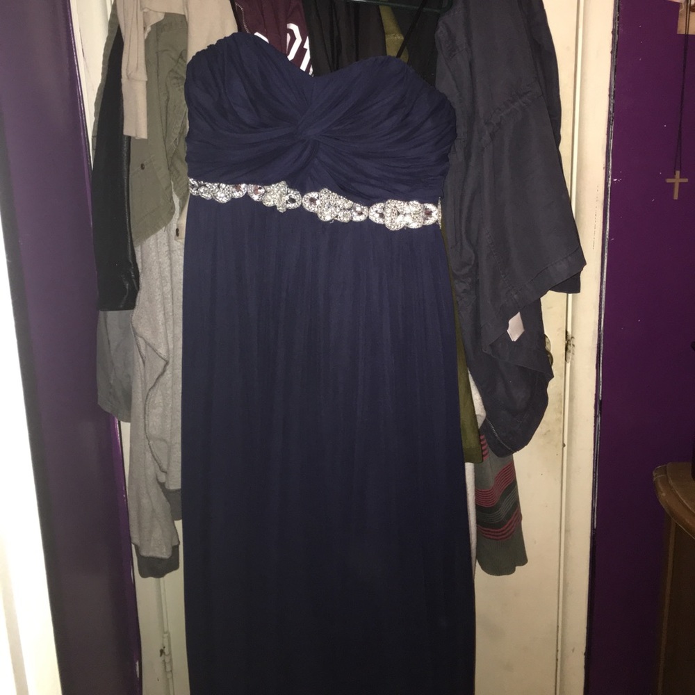 Navy blue prom dress