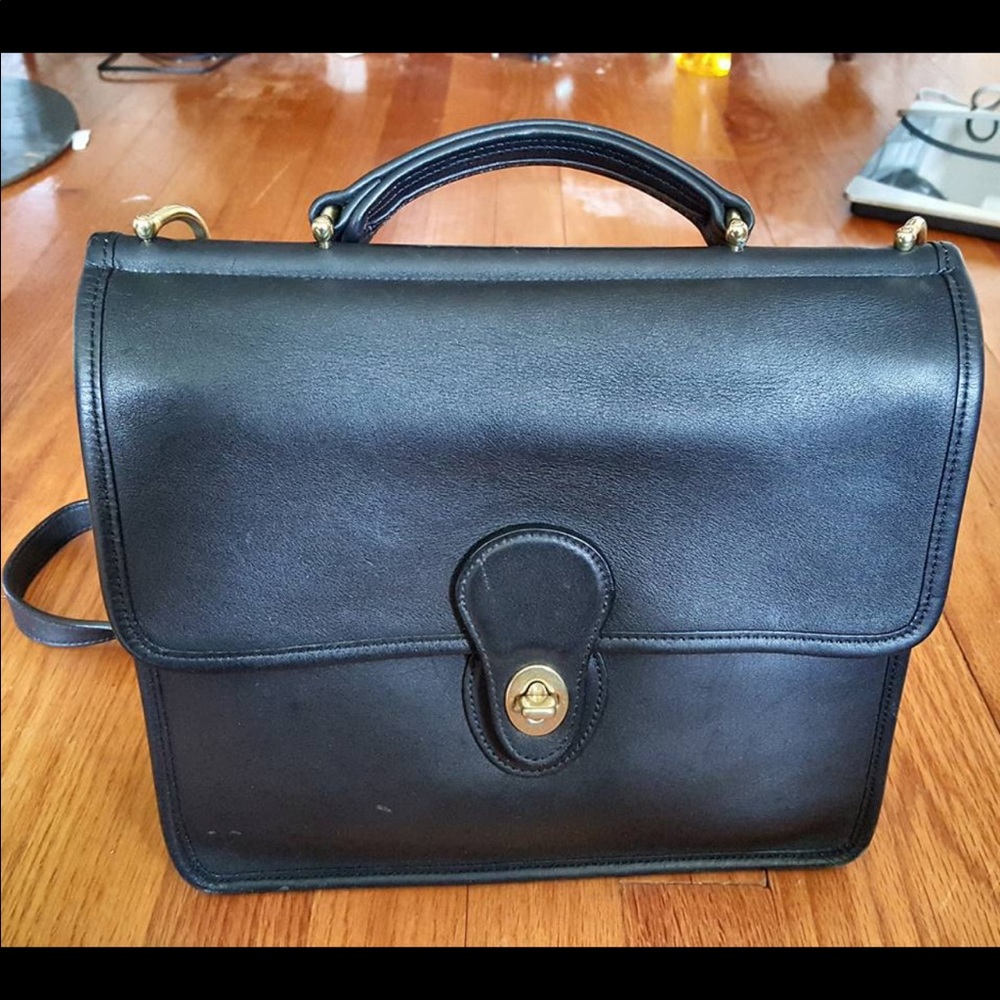 Black Leather Coach Crossbody